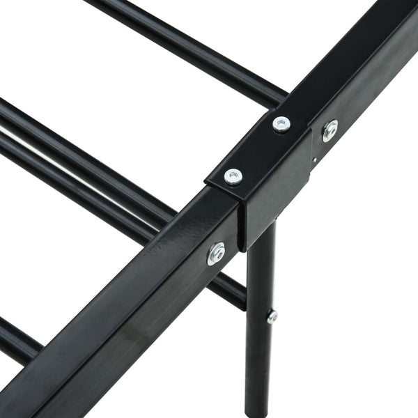 Schwarzes Bettgestell Gatian 160x200cm (Metall)