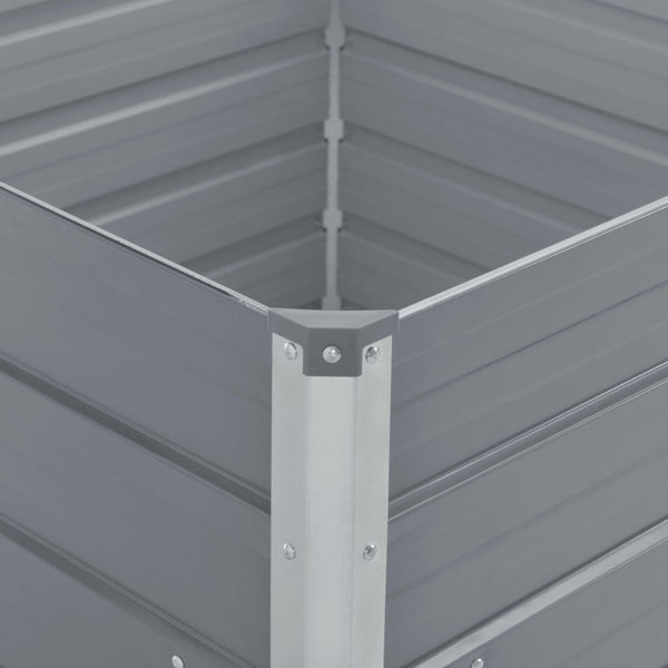 Graues Hochbeet Inabela 100x100x45cm (verzinkter Stahl)
