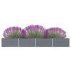 Graues Hochbeet verzinkter Stahl Hareclia 320x40x45cm