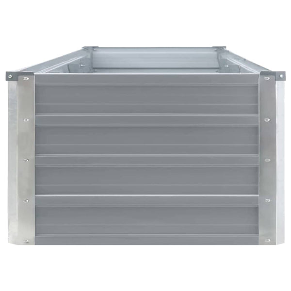 Graues Hochbeet verzinkter Stahl Hareclia 320x40x45cm