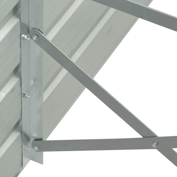 Graues Hochbeet verzinkter Stahl Hareclia 320x40x45cm