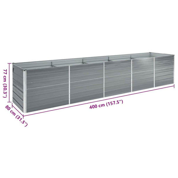 Hareclia Hochbeet 400x80x77cm (verzinkter Stahl)