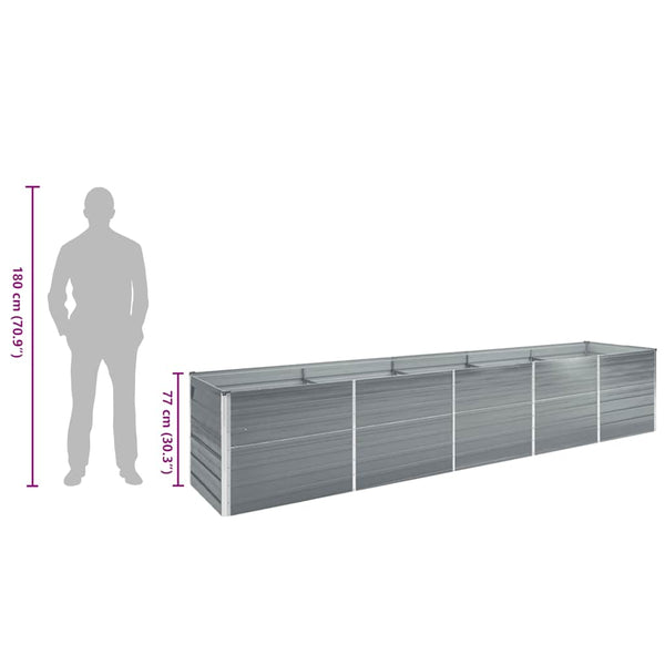 Hareclia Hochbeet 400x80x77cm (verzinkter Stahl)
