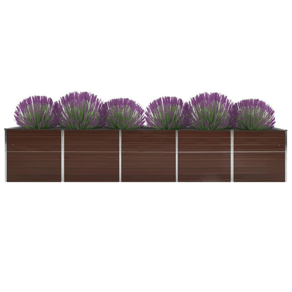 Erhöhtes Blumenbeet Evike 400x80x77cm (verzinkter Stahl)