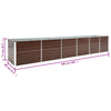 Erhöhtes Blumenbeet Evike 480x80x77cm (galv. Stahl)