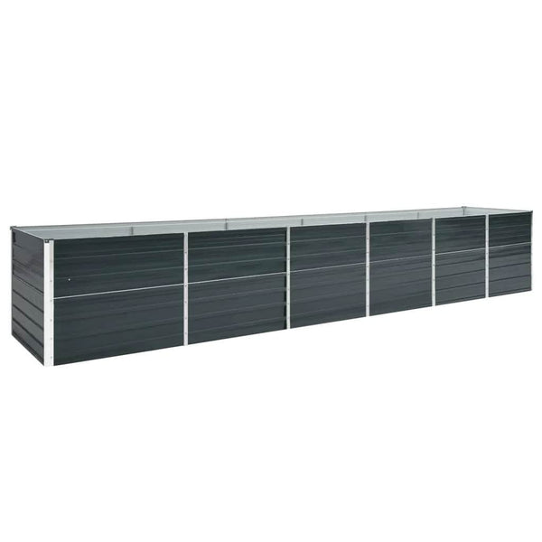 Anthrazitfarbenes Hochbeet Ghirghina 480x80x77cm (verzinkter Stahl)