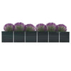 Anthrazitfarbenes Hochbeet Ghirghina 480x80x77cm (verzinkter Stahl)