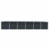 Anthrazitfarbenes Hochbeet Ghirghina 480x80x77cm (verzinkter Stahl)