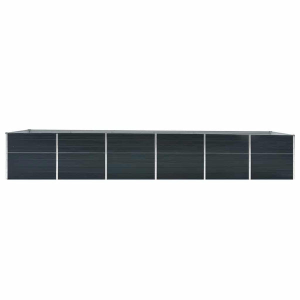 Anthrazitfarbenes Hochbeet Ghirghina 480x80x77cm (verzinkter Stahl)
