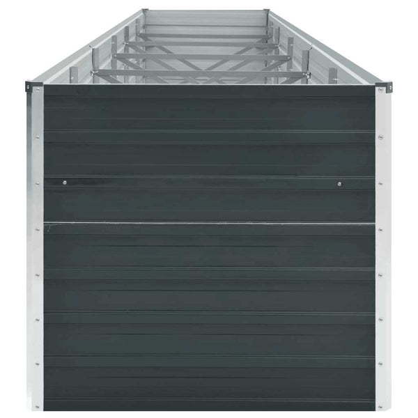 Anthrazitfarbenes Hochbeet Ghirghina 480x80x77cm (verzinkter Stahl)