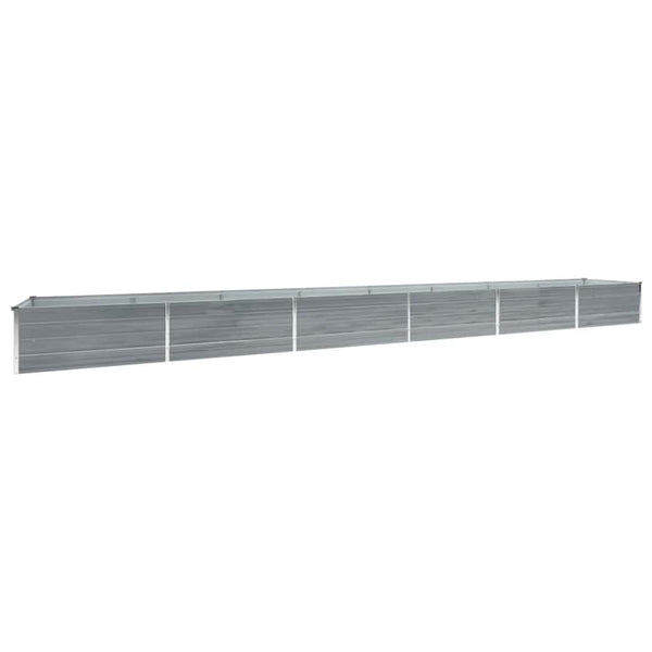 Graues Hochbeet Hareclia 600x80x45cm (verz. Stahl)