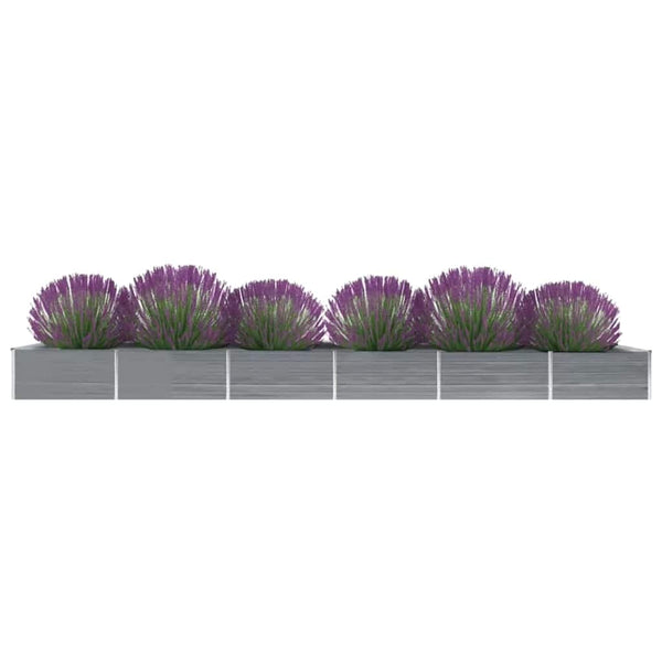 Graues Hochbeet Hareclia 600x80x45cm (verz. Stahl)
