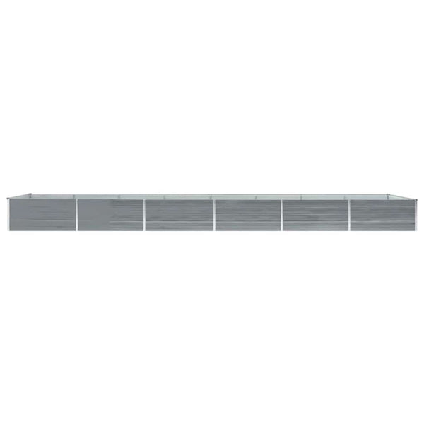Graues Hochbeet Hareclia 600x80x45cm (verz. Stahl)
