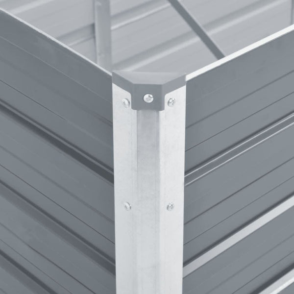 Graues Hochbeet Hareclia 600x80x45cm (verz. Stahl)