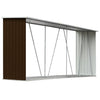 Brauner Holzschuppen verzinkter Stahl Stoleru 330x84x152cm