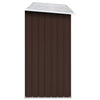 Brauner Holzschuppen verzinkter Stahl Stoleru 330x84x152cm