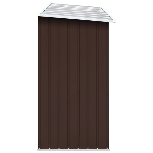 Brauner Holzschuppen verzinkter Stahl Stoleru 330x84x152cm