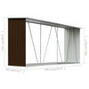 Brauner Holzschuppen verzinkter Stahl Stoleru 330x84x152cm