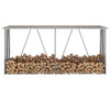 Brauner Holzschuppen verzinkter Stahl Stoleru 330x84x152cm