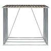 Brauner Holzschuppen verzinkter Stahl Bietu 163x83x154cm