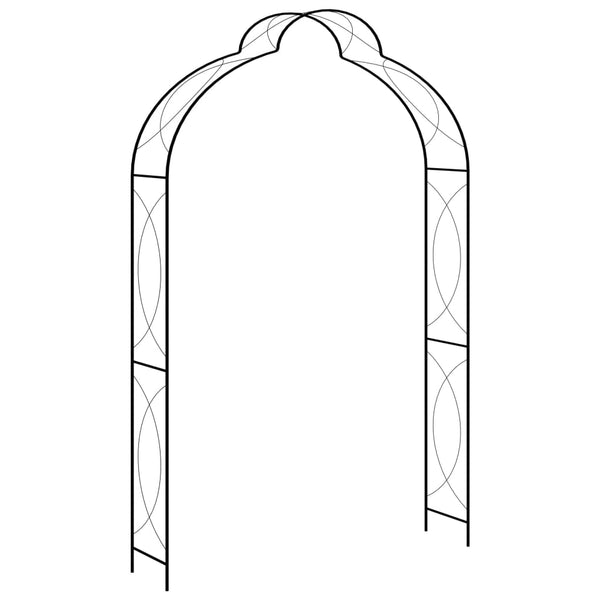 Schwarzer Gartenbogen Karll 150x34x240cm (Eisen)