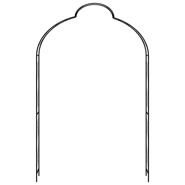 Schwarzer Gartenbogen Karll 150x34x240cm (Eisen)
