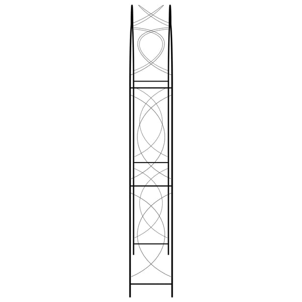 Schwarzer Gartenbogen Karll 150x34x240cm (Eisen)