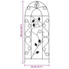 Meluzina mustat kasvitelineet 40x100cm (3 kpl rautaa)