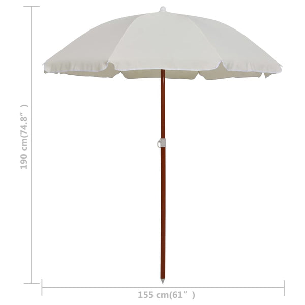 Sand Sonnenschirm Stahlstange Ralph 180cm