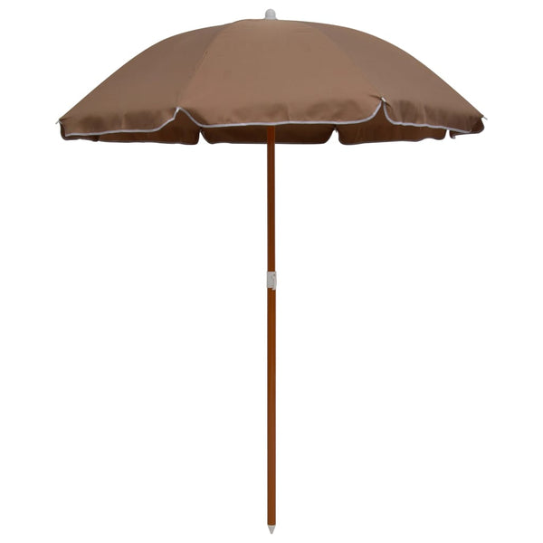 Braungrauer Sonnenschirm mit Stahlstange Ralph 180cm