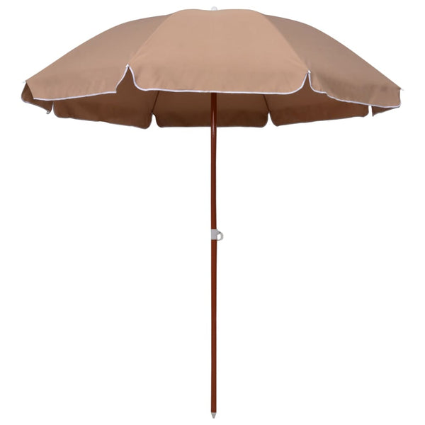 Braungrauer Sonnenschirm Stahlmast Ralph 240cm