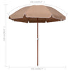 Braungrauer Sonnenschirm Stahlmast Ralph 240cm