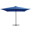Sonnenschirm blau Cantilever LED/Stahlmast Carleto 250x250cm