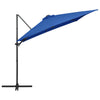 Sonnenschirm blau Cantilever LED/Stahlmast Carleto 250x250cm