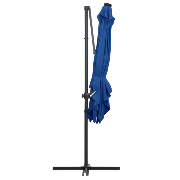 Sonnenschirm blau Cantilever LED/Stahlmast Carleto 250x250cm