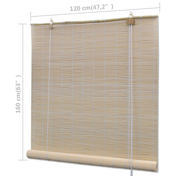 Natürliche Bambusrollos Rem 120x160cm (4 Stk.)