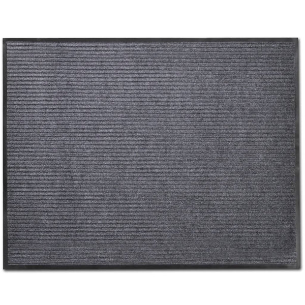 Graue PVC-Fußmatten Data 90x60cm (2 Stk.)