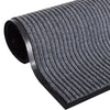 Graue PVC-Fußmatten Data 90x60cm (2 Stk.)
