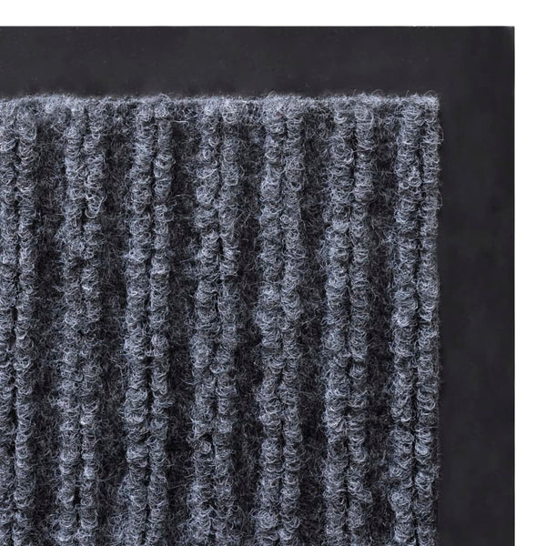 Graue PVC-Fußmatten Data 90x60cm (2 Stk.)
