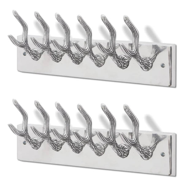 Silberne Garderobenhaken Mariel (2 Stk., Aluminium)
