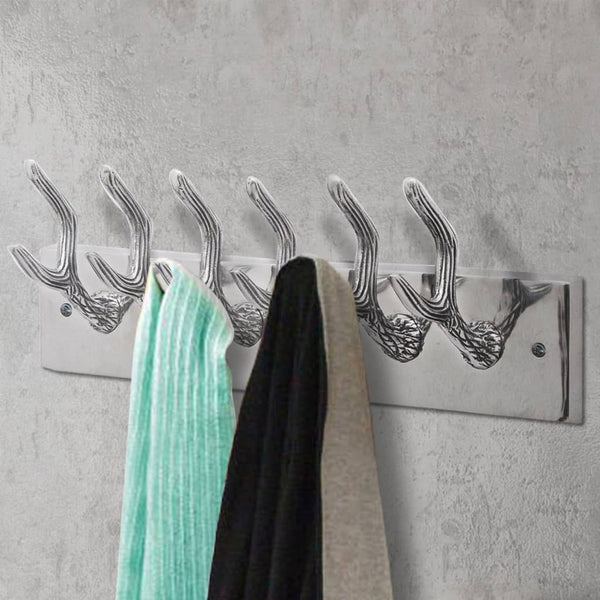 Silberne Garderobenhaken Mariel (2 Stk., Aluminium)