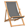 Grauer klappbarer Strandstuhl Gulver (Teak)
