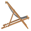 Grauer klappbarer Strandstuhl Gulver (Teak)