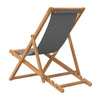 Grauer klappbarer Strandstuhl Gulver (Teak)