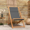 Grauer klappbarer Strandstuhl Gulver (Teak)