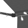 Antrasiitti sisäänkelattava markiisi led-valoilla Levente 100cm
