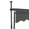 Anthrazitfarbene Kassettenmarkise mit LED-Beleuchtung Levente 200cm
