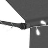 Anthrazitfarbene Kassettenmarkise mit LED-Beleuchtung Levente 200cm