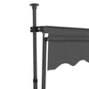 Anthrazitfarbene Kassettenmarkise mit LED-Beleuchtung Levente 400 cm