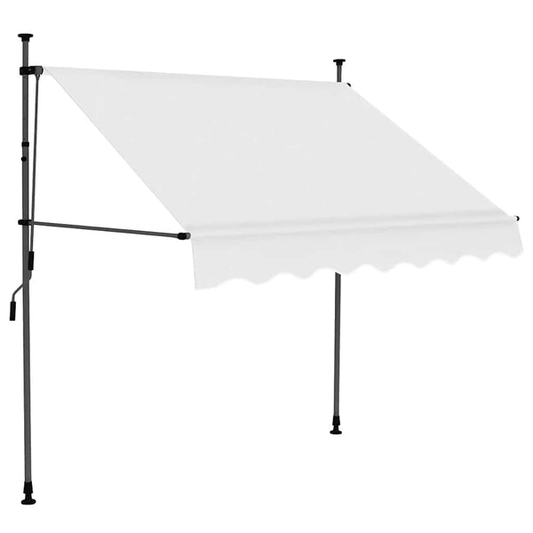 Creme Gelenkarmmarkise mit LED-Beleuchtung Levente 150cm
